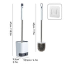 Ljojo Long Handle Wall-Mounted Toilet Brush with Detachable Holder