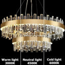 Ljojo Luxury Golden Crystal Round Ceiling Chandelier Light for Living Room