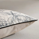 Grey Chinoiserie Floral Pillow Covers by Ljojo - Modern Living Room Decor