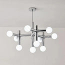 Ljojo Luxury Cream Style Metal Glass Ball Pendant Light for Modern Dining Room