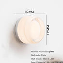 Round Glass LED Wall Lamp Sconce Light for Bedroom Living Room by Ljojo
