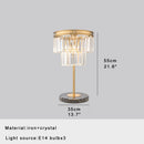 Crystal Bar Table Lamp Luxury Dimmable Desk Light for Home Office Hotel - Ljojo