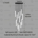 LED Long Line Chandelier Modern Staircase Lamp for Home Decoration by Ljojo