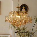 French Romantic K9 Crystal LED Metal Frame Chandelier for Living Room by Ljojo