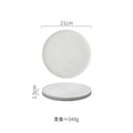 Ljojo Matte Ceramic Round Flat Plate for Molecular Cuisine and Dining