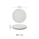 Ljojo Matte Ceramic Round Flat Plate for Molecular Cuisine and Dining