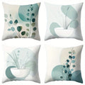 Bohemian Abstract Cyan & White Throw Pillow Covers by Ljojo - Set of 4