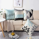 Ljojo Light Blue Linen Cushion Cover - 40x40 to 60x60 Pillowcase