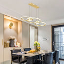 Modern LED Pendent Lamp Gold Aluminum Chandelier for Dining Room by Ljojo