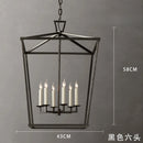 Ljojo Vintage Iron Pendant Light Modern Led Chandelier for Living Room Dining Bedroom Kitchen Island