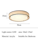 LED Bedroom Ceiling Light Modern Circular Fabric Lampshade Home Decor by Ljojo