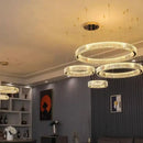 Crystal LED Chandelier with Remote Control for Villa Staircase | Ljojo Luxurious Hollow Design