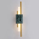 Ljojo Marble Wall Lamp - Luxury Green & White LED Sconce for Living Room, Bedroom, Hotel Aisle