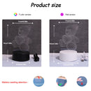 3D Heart Little Bear Night Light Night Decor Ljojo Bedroom Desktop Atmosphere Light