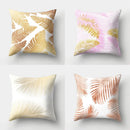 Golden Leaf Tropical Pillow Cover for Home Decor by Ljojo