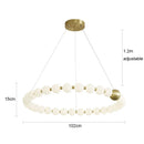 French Style Living Room Chandelier Light Luxury Creative Dining Table Bar Hanging Line Lamp Pearl String Pendant Lighting by Ljojo