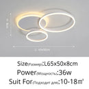 Ljojo Modern LED Ceiling Chandelier Lighting White Black Gold Indoor Pendant Lamp Study Room
