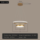 Modern Gold Black Dimmable Led Chandelier for Kitchen Dining Room - Ljojo Home Design Lusters