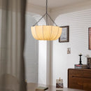 French Wabi-Sabi Fabric Chandelier: Medieval Pendant Lights - Ljojo