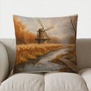 Autumn Windmill Pathway Decorative Pillow Cover by Ljojo - Sofa Bedroom Car Cushion Cover