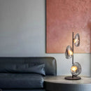 Italian Minimalist LED Floor Lamp Smoke Gray Glass for Artistic Home Decor by Ljojo