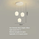 Modern Nordic Cream Chandelier Pendant Light for Living Room Bedroom by Ljojo