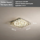 Ljojo Modern Gold Crystal Chandelier Ceiling Lamp for Dining Living Bedroom Island Decor