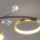 Ljojo LED Smart Remote Control Round Chandelier for Living Room Kitchen Interior Lighting