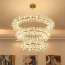 Ljojo Luxury Crystal LED Chandelier Circular Pendant Lamp - Modern Designer Lighting
