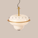 Ljojo Milk Glass Chandelier: Retro Luxury Pendant Lamp for Kitchen, Hotel, and Home Decor