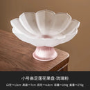 Ljojo Lotus Fruit Plate: Pink Nut Refreshment Plate for Living Room Coffee Table