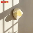 Japanese Style Wabi Sabi Natural Stone Round Wall Lamp for Bedroom by Ljojo.