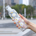 Ljojo 500ml Sports Water Bottle with Time Mark, Leak-proof & Portable Fitness Bottle