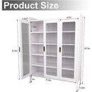Ljojo™ 5-Tier Metal Shoe Storage Cabinet with 3 Doors - Closet Organizer