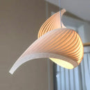 Ljojo Maple Pendant Lamp: Handmade Pleated Japanese Style Wooden Hanging Light