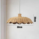 Japanese Flower Shaped Wicker LED Hanging Lamps for Stylish Home Decor by Ljojo