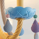 Ljojo Macaron Ceiling Light: Princess Room LED Chandelier for Children's Decor