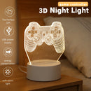 LED Game Controller Desk Lamp Bedlight | 3D Acrylic Game Room Night Light by Ljojo