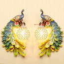 Golden Peacock Wall Lamp for Living Room Bedroom Restaurant Bar Decor - Ljojo