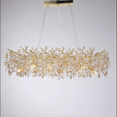 Ljojo Luxury Gold Crystal Chandelier Lights for Dining Room - Elegant Large Pendant Branch Chandeliers