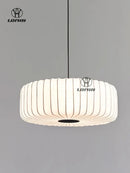 GEW LED Pendant Light Silk Fabric Art Nordic Chandelier for Living Room by Ljojo