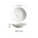 Ljojo Matte Striped Ceramic Deep Plate Set - Creative Tableware for Restaurants