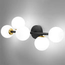 Ljojo 5-Head G9 Indoor Wall Light in Black Gold for Bathroom Mirror Vanity