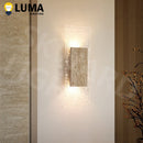 Nordic Retro Yellow Travertine Wall Light for Bedroom Livingroom Home Decor - Ljojo