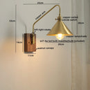 Ljojo LED Glass Copper Wall Sconce Modern Stair Light Fixtures for Home Decor