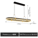 Ljojo Minimalist Led Pendant Light: Nordic Designer Chandelier for Dining Room Living Room