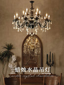 French Retro Style Living Room Pendant Light Luxury Candle Crystal Room Main Light Europea... by Ljojo
