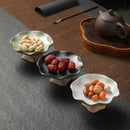 Ljojo Lotus Leaf Dish: New Chinese Style Dim Sum Tea Snack Dry Fruit High-Foot Plate