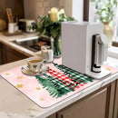 Christmas Tree Gold Snowflake Absorbent Non-Slip Drying Mat by Ljojo