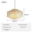 Ljojo French Copper Edge Shell Chandelier Vintage Retro High-end Living Room Bedroom Lamps